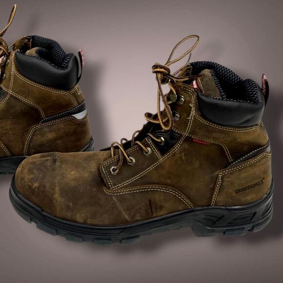 NWT Men\'s 13 CRAFTSMAN Mason Brown Leather Steel Toe Waterproof Work Boots main image 5